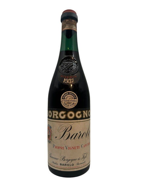 Barolo Borgogno 1937 vinflaske