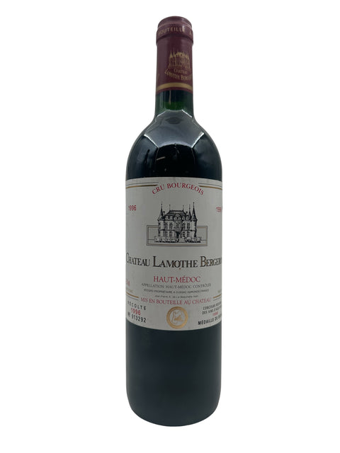 Flaska Chateau Lamothe Bergeron 1996 rött vin från Haut-Médoc