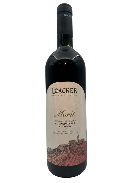 Bottle of Morit Loacker 2021 red wine from South Tyrol