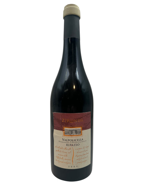 Bottle of Valpolicella Ripasso Zironda 2009