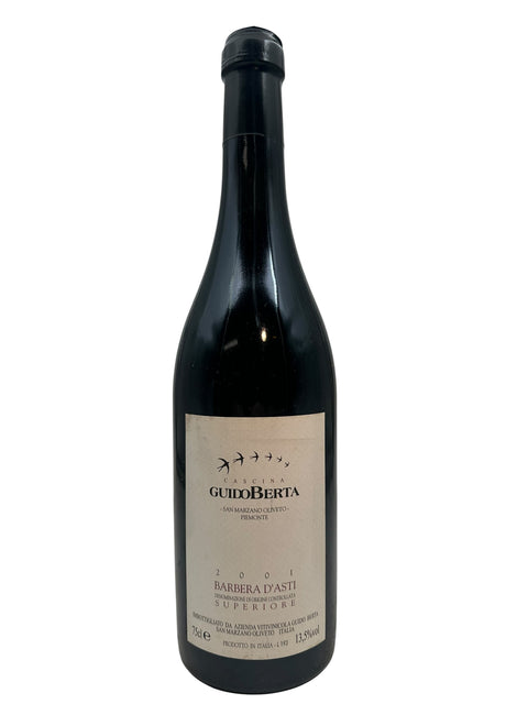 Bottle of Barbera d'Asti Guido Berta vintage 2001