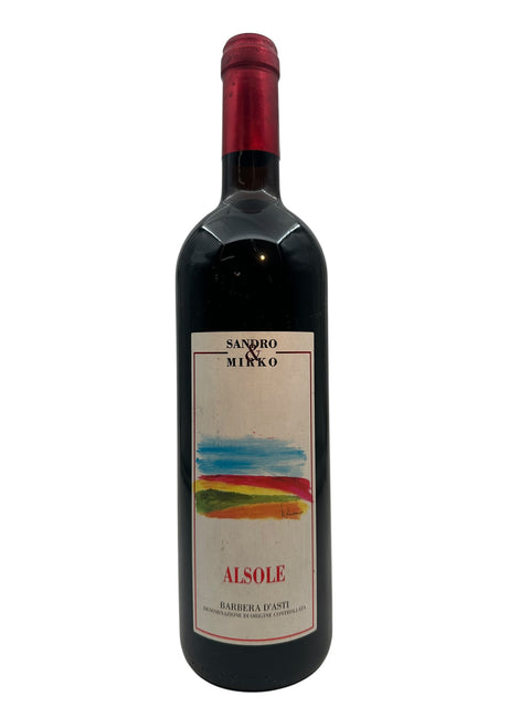 Bottle of Alsole Sandro & Mirko Barbera d'Asti red wine