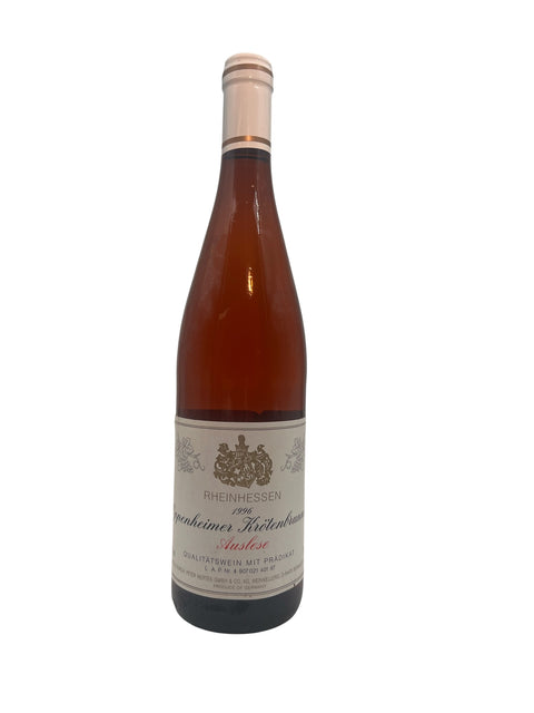 Flaska av Niersteiner Krötenbrunnen Auslese 1996 från Weingut Peter Meierer