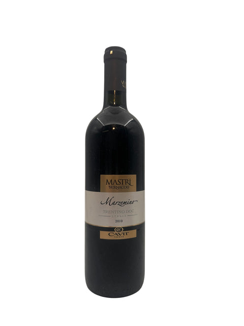 Bottle of Marzemino Mastri Vernacoli 2010 red wine