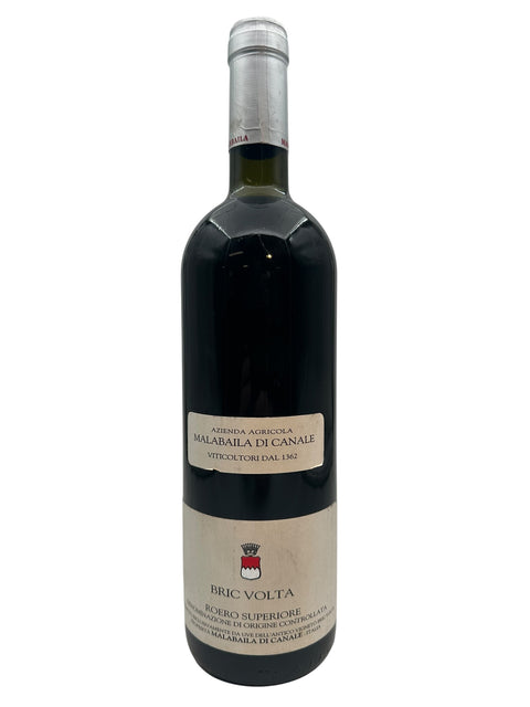 Bottle of Bric Volta Malabaila di Canale red wine