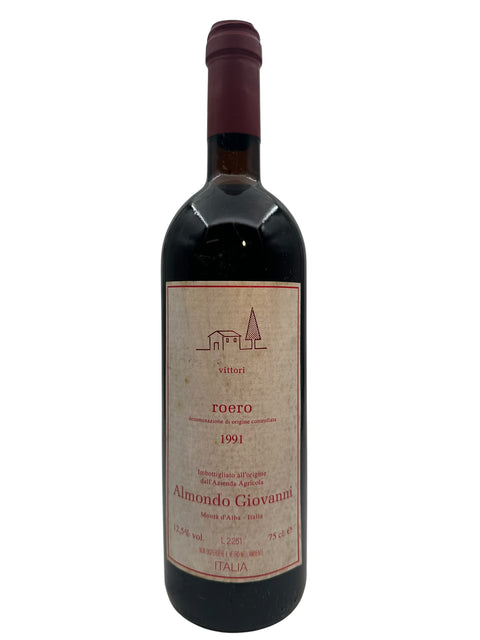 Bottle of Roero Almondo Giovanni 1991 red wine