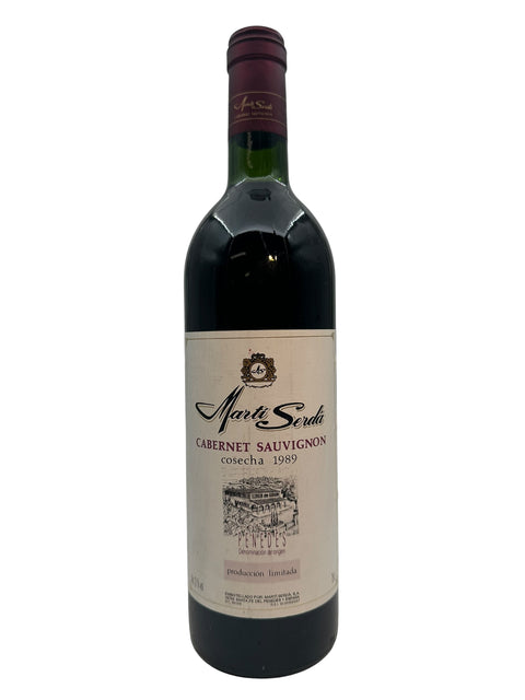 Bottle of Cabernet Sauvignon Martí Serdà 1989 from Penedès