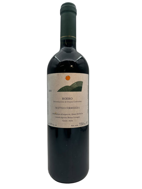 Bottle of Roero Matteo Correggia 2000 red wine