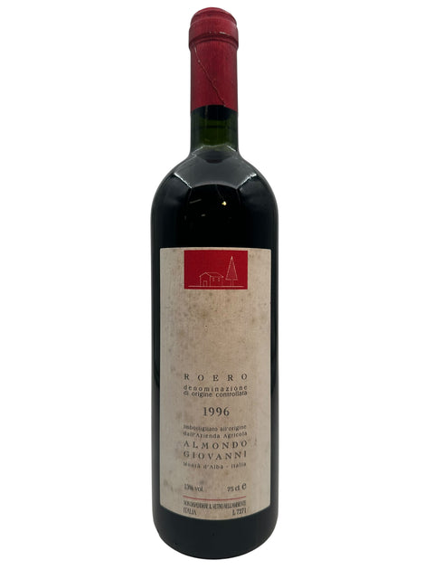 Flaska Roero Almondo Giovanni 1996 rött vin