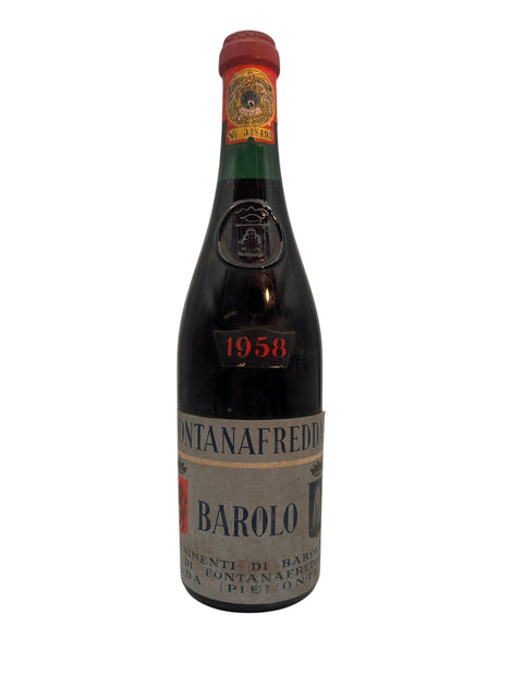 Barolo Fontanafredda-fles uit 1958