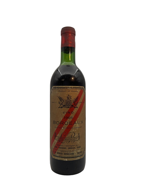 Fles Bordeaux Louis Beaussinot 1966 met etiket
