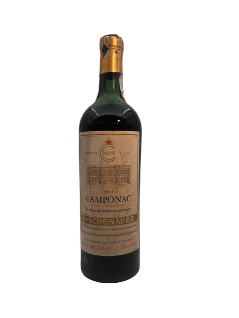 Fles rode wijn Camponac Eschenaur 1964