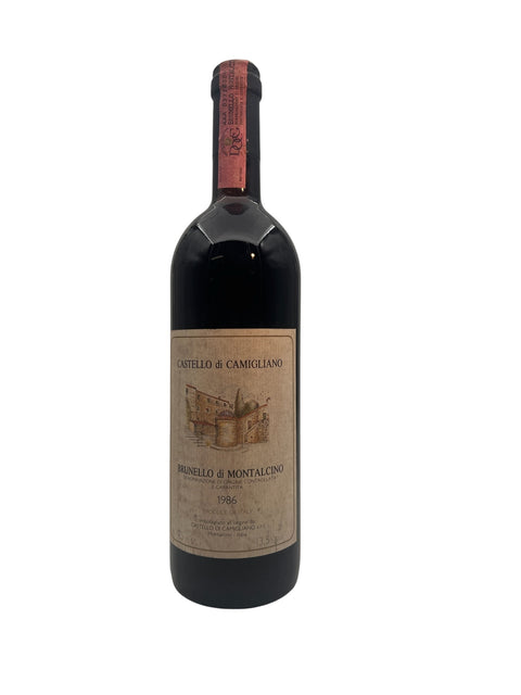 Fles Brunello di Montalcino uit Castello di Camigliano vintage 1986