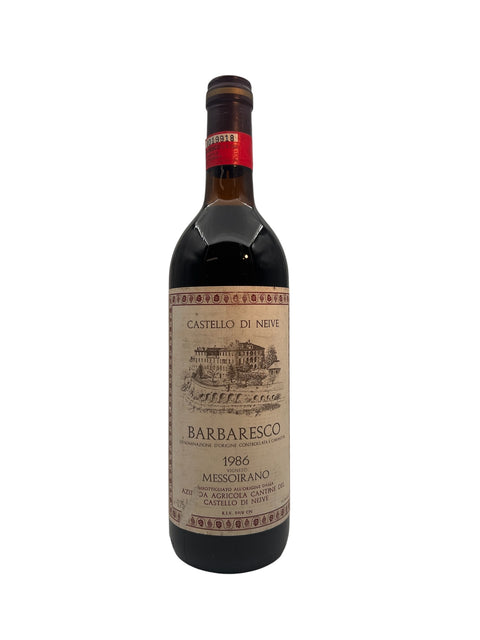 Bouteille de vin rouge Barbaresco Castello di Neive 1986