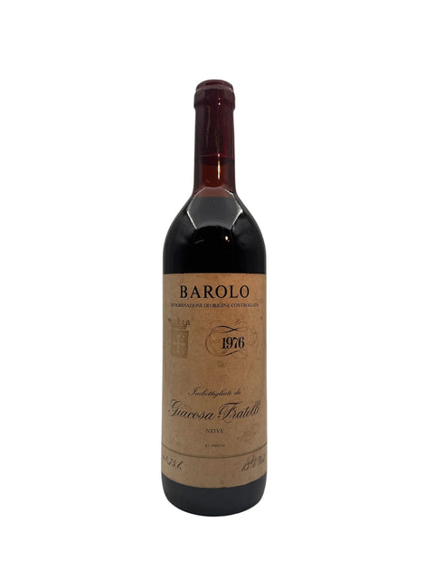 Bottle of Barolo Giacosa Fratelli 1976 red wine