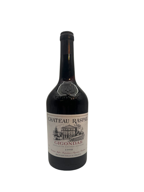 Bottle of Gigondas Chateau Raspail 1990 red wine